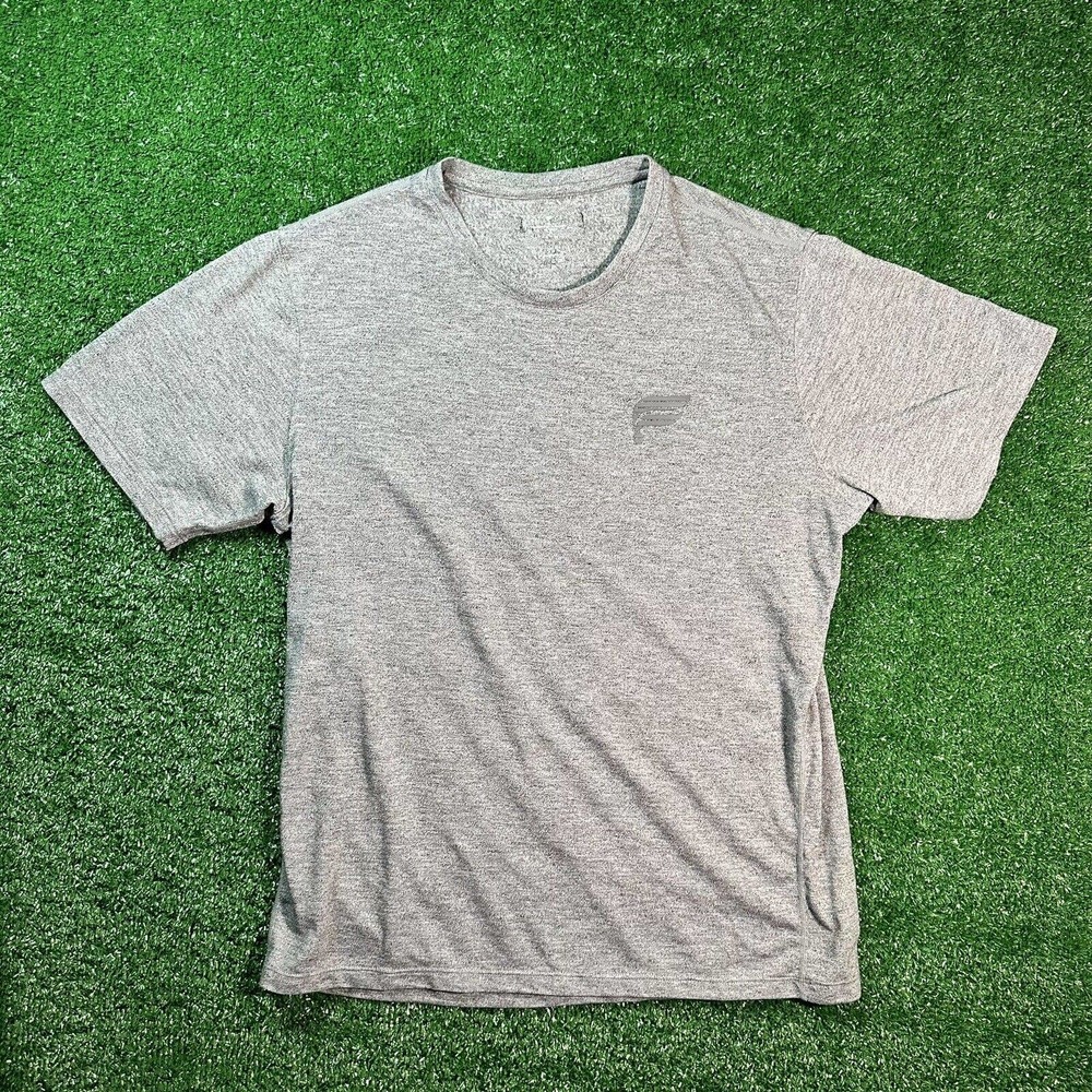 Fabletics Athletic Shirt Mens Size XL Gray Short Sleeves Gym Training Activewear